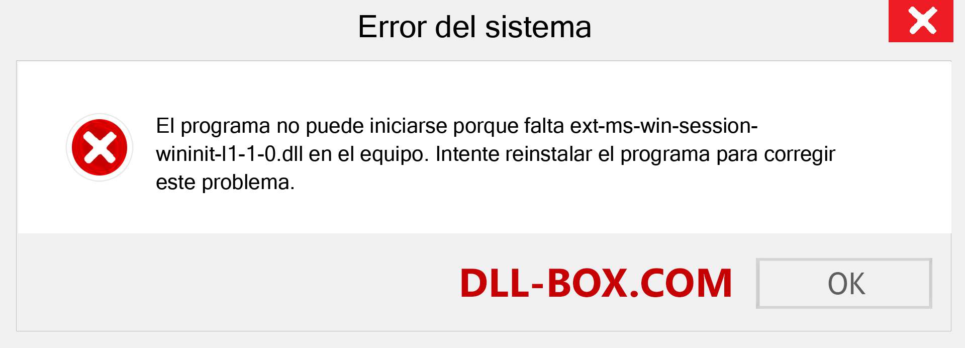 ¿Falta el archivo ext-ms-win-session-wininit-l1-1-0.dll ?. Descargar para Windows 7, 8, 10 - Corregir ext-ms-win-session-wininit-l1-1-0 dll Missing Error en Windows, fotos, imágenes